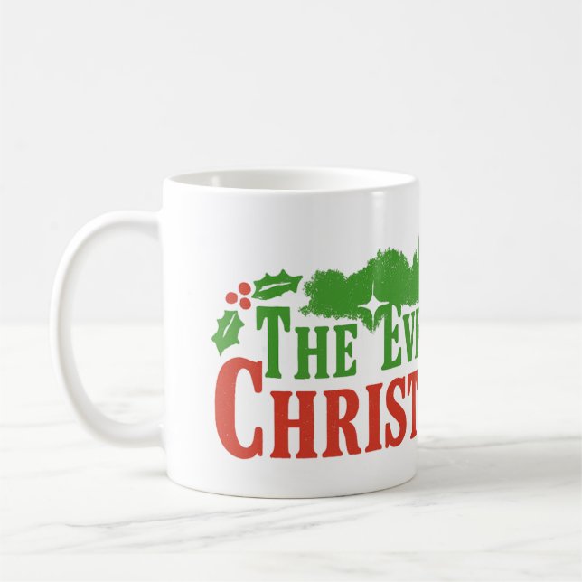 Taza De Café Evergreen Christmas Tree Title (Izquierda)
