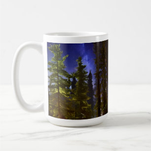 Taza De Café Evergreens A La Luz De La Luna