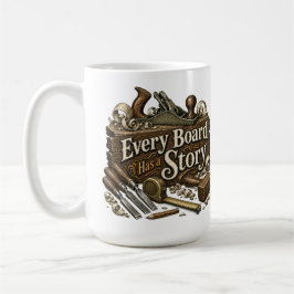 Taza De Café Every Board Has a Story Woodworking Sticker