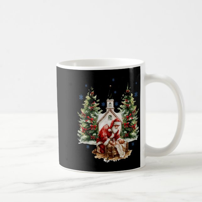 Taza De Café Every Knee Shall Bow Religious Christian Santa Chr (Derecha)