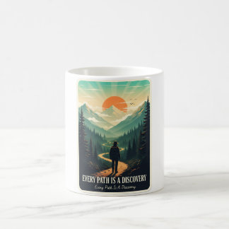 Taza De Café "Every Path Is A Discovery" Vintage Adventure Mug