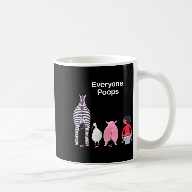 Taza De Café Everyone Ops Funny Zebra G Toilet Humor  (Derecha)