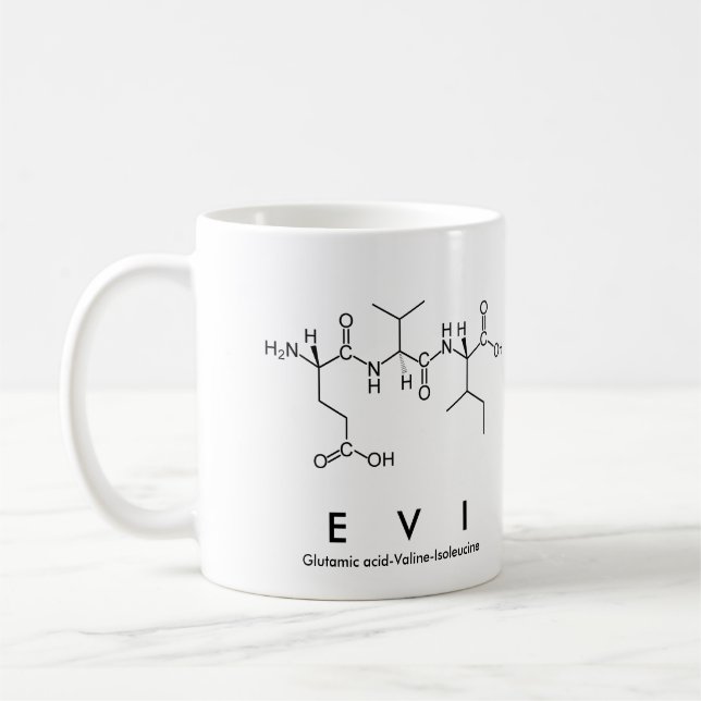Taza De Café Evi peptide name mug (Izquierda)