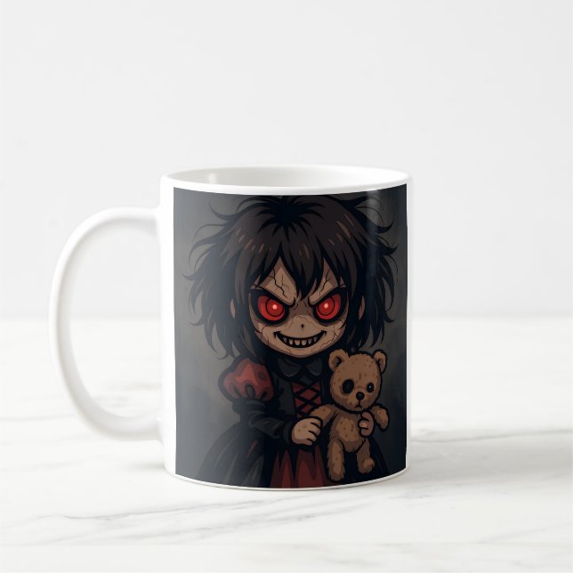 Taza De Café Evil Doll Personalizado (Izquierda)