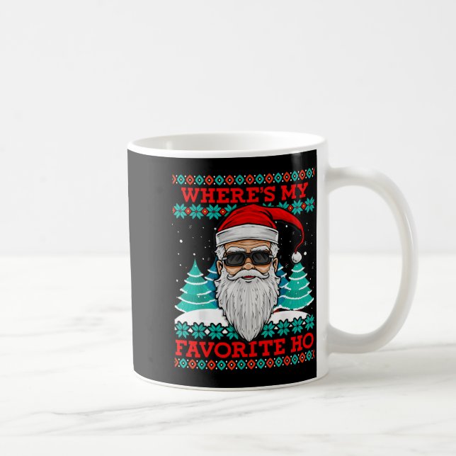 Taza De Café Evil Santa Where's My Favorite Ho Funny Ugly Chris (Derecha)