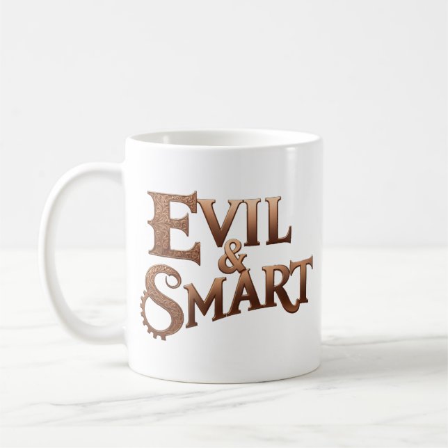 Taza De Café Evil&Smart, nur Schrift, text only (Izquierda)