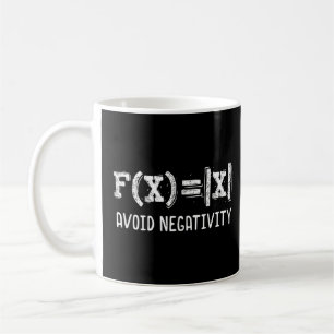 Taza De Café Evitar la negatividad Math Pun Teacher School Alge