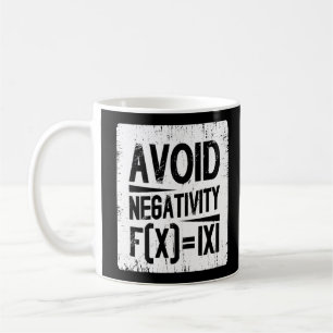 Taza De Café Evitar Negatividad Chiste de ecuación de valor abs