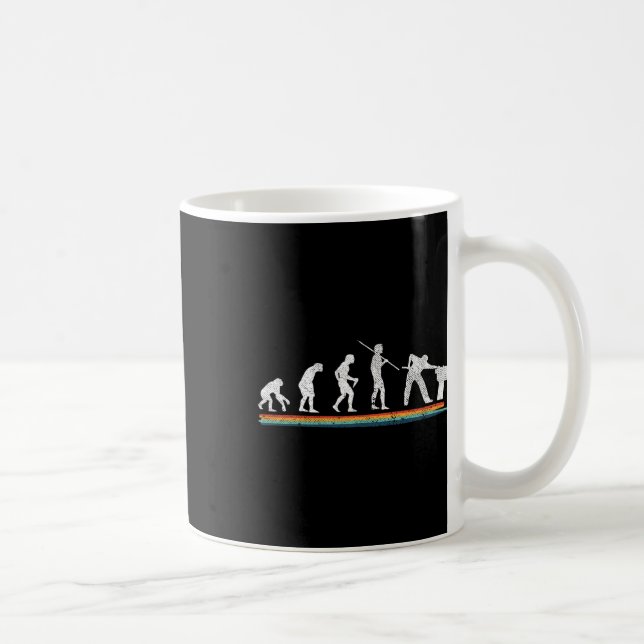 Taza De Café Evolución Billiards Funny Vintage (Derecha)