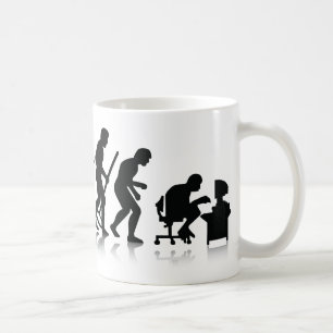 Taza De Café Evolución de adictos a la informática