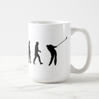 Taza De Café evolución de golfing del golfista del golf del
