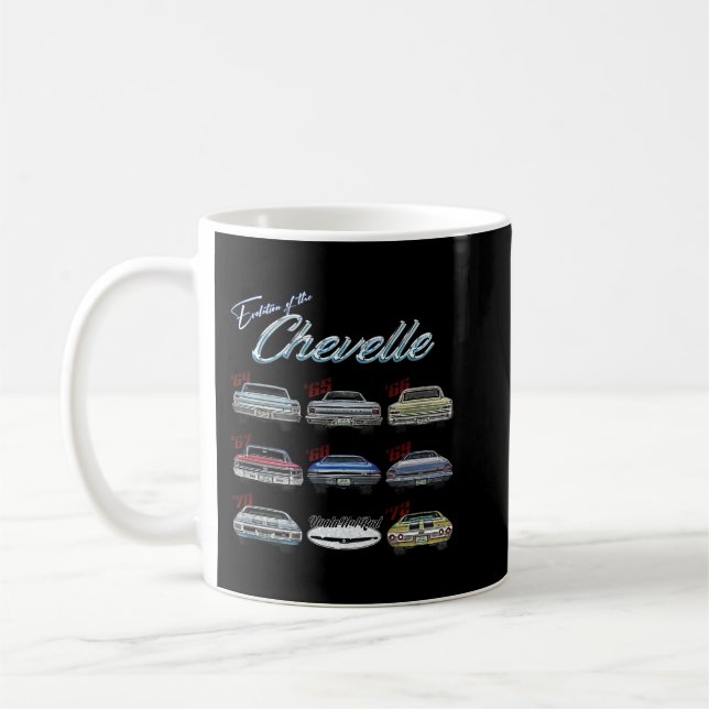 Taza De Café Evolución de la Chevelle,SS,Hotrod,Muscle Car,SS4 (Izquierda)