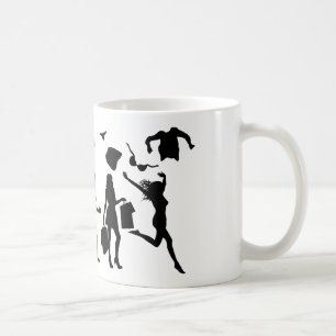 Taza De Café Evolución De La Mujer Liberada (Mujer Naturista)