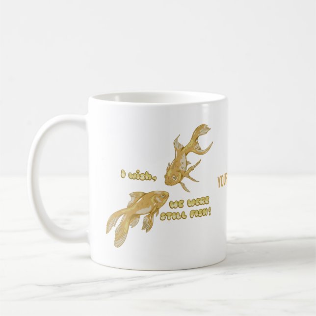 Taza De Café Evolución de peces pececillo divertido (Izquierda)