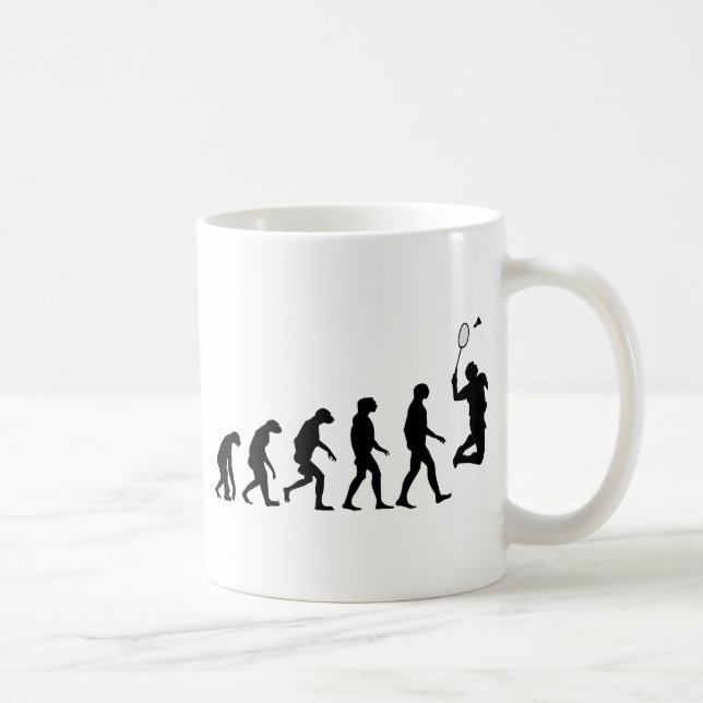 Taza De Café Evolución del bádminton (Derecha)