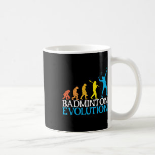 Taza De Café Evolución del bádminton mono jugador de bádminton 