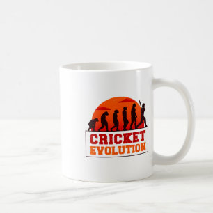 Taza De Café Evolución del cricket Fanático divertido del depor