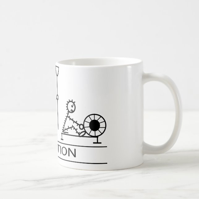 Taza De Café Evolución del hombre con el rowing (Derecha)