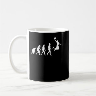 Taza De Café Evolución del mono a juego de baloncesto humano