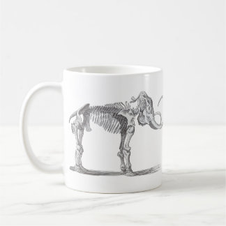 Taza De Café Evolución del vintage del mamut lanoso y del