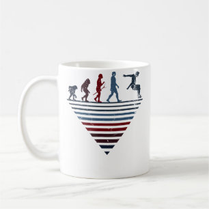 Taza De Café Evolución Humana - Parkour Vintage del Jugador