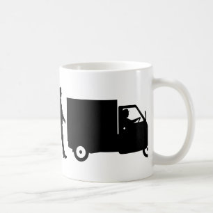 Taza De Café Evolución of usted Piaggio Ape mini transporter