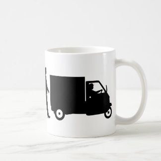 Taza De Café Evolución of usted Piaggio Ape mini transporter