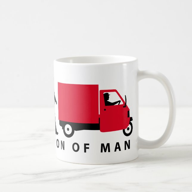Taza De Café Evolución of usted Piaggio Ape mini transporter (Derecha)