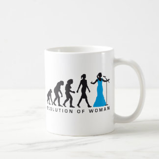 Taza De Café Evolución of woman female opera singer