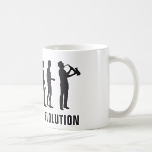Taza De Café Evolución saxophon