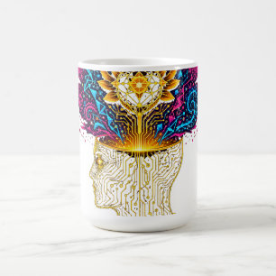 Taza De Café Evoluciona Más Allá de la Mente Cibernética Camise