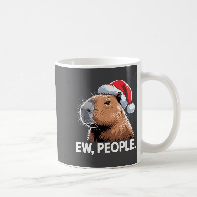 Taza De Café Ew People Capybara Christmas Humor  (Derecha)
