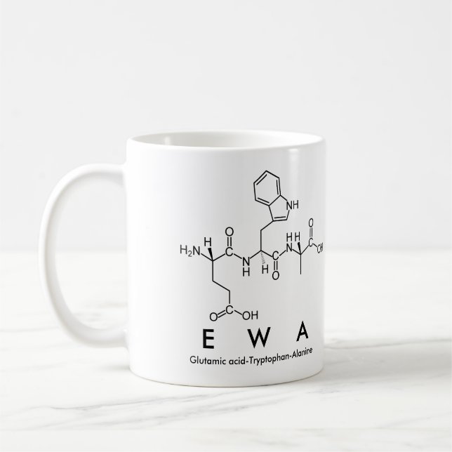 Taza De Café Ewa peptide name mug (Izquierda)