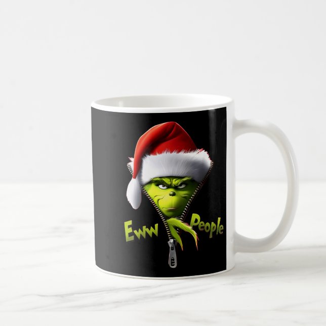 Taza De Café Eww, People Santa Hat Funny Christmas Mens Womens  (Derecha)