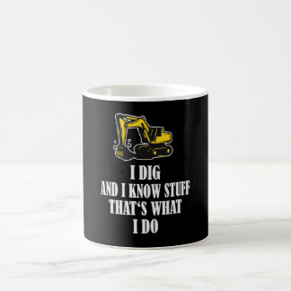 Taza De Café Excavadora de obreros de construcción divertida