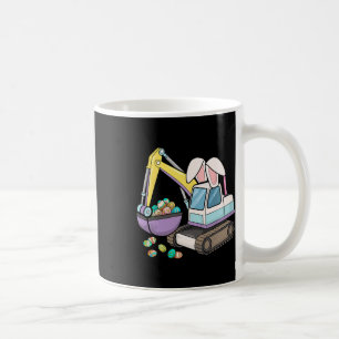 Taza De Café Excavadora Domingo de Pascua Cazador de Huevos Niñ
