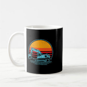 Taza De Café Excavator Ex Retro Cajón estético gráfico de la pu