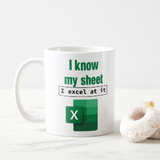 Taza De Café Excel Conozco mi hoja de cálculo de trabajo de tra