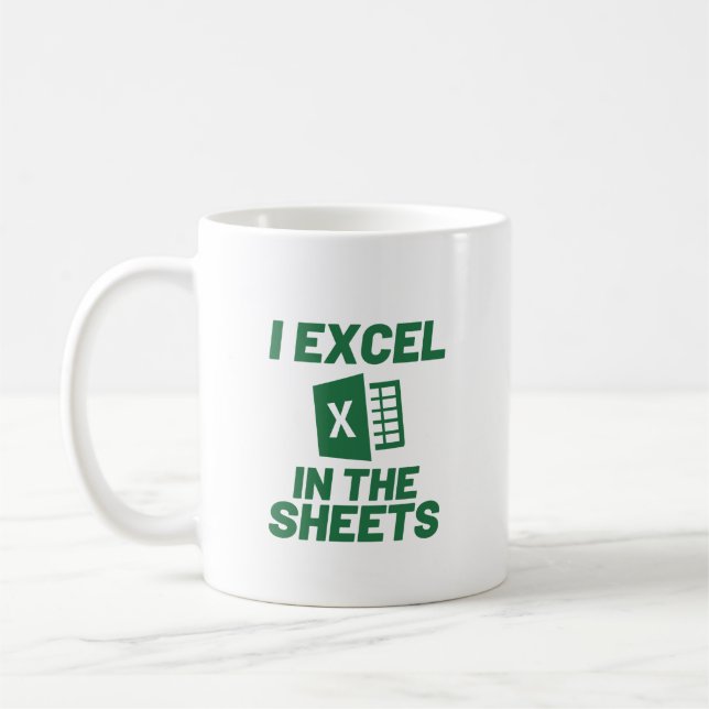 Taza De Café Excel en las hojas Spreadshee Funny Accountant (Izquierda)