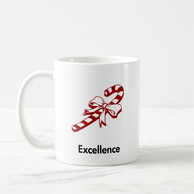 Taza De Café Excelencia Candy Cane (Izquierda)