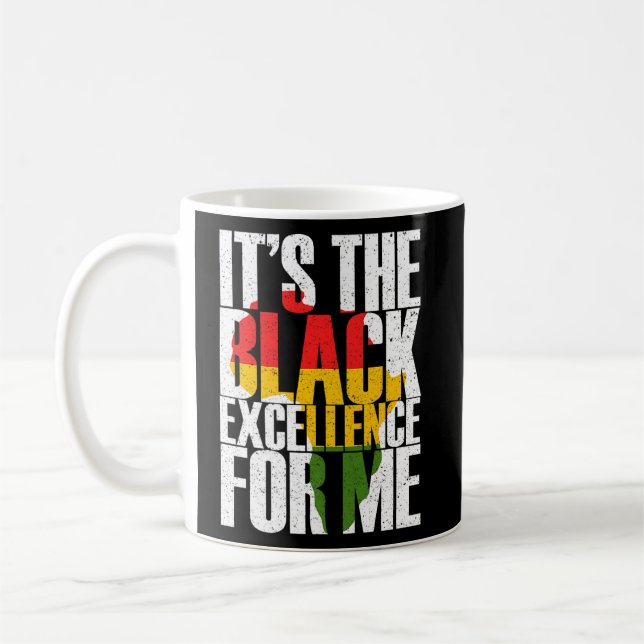 Taza De Café Excelencia Negra Orgullo Negro Africano Hi (Izquierda)