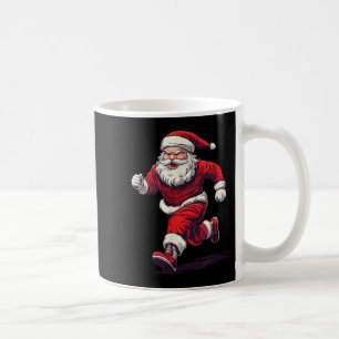 Taza De Café Excelente Equipo De Santa Corriendo Para Jogging Y
