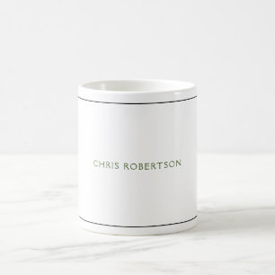 Taza De Café Excelente Su Nombre Personalizado Blanco Negro