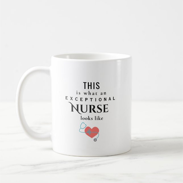 Taza De Café Exceptional Nurse Personalized Name Appreciation (Izquierda)