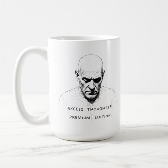 Taza De Café Excess Thoughts? Premium Edition (Izquierda)