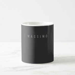 Taza De Café Exclusivo Personal Clásico Negro Blanco Nombre Pro