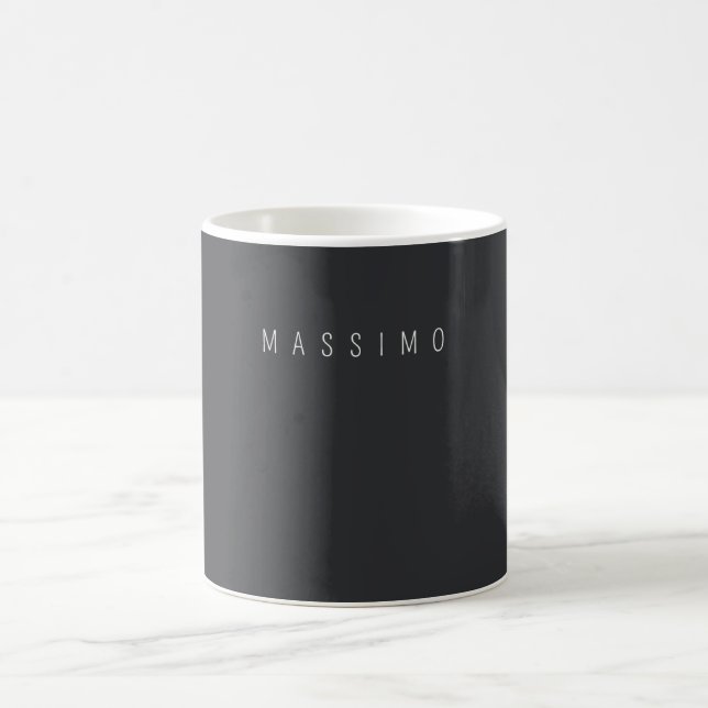 Taza De Café Exclusivo Personal Clásico Negro Blanco Nombre Pro (Centro)