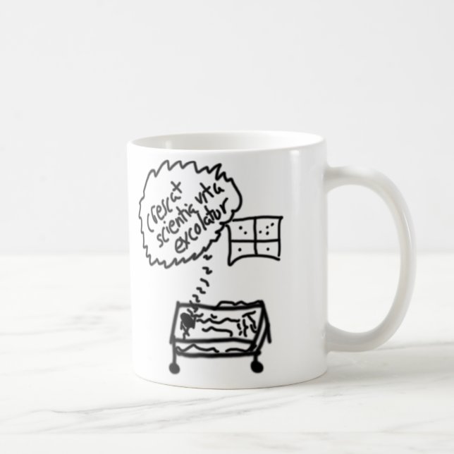 Taza De Café Excolatur del vita del scientia de Crescat (Derecha)