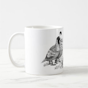 Taza De Café Excursión de la familia de las codornices