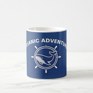 Taza De Café Excursiones de observación de ballenas y timón de